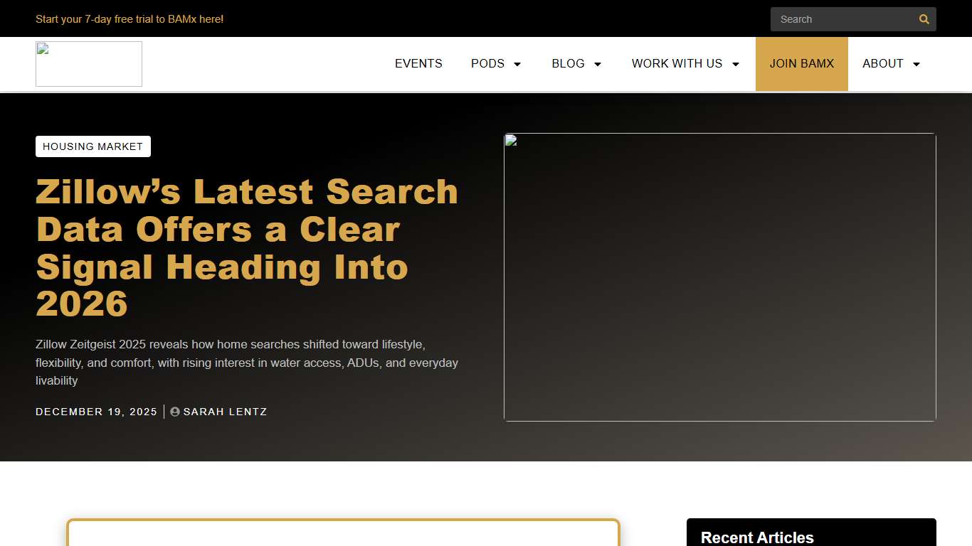 Zillow’s Latest Search Data Offers a Clear Signal Heading Into 2026 - BAM